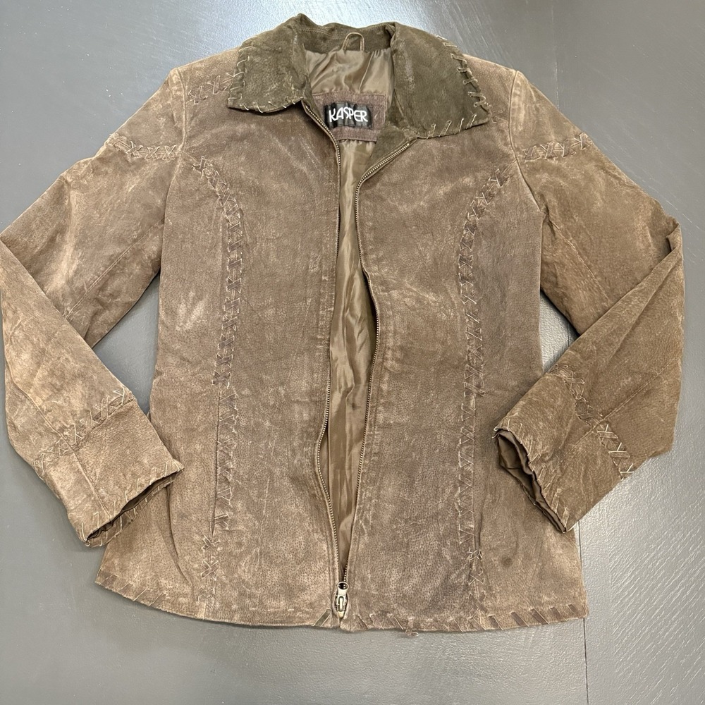 Kasper Women's  Leather Jacket Size‎ Small Cottagecore Hippie Boho